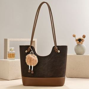 Bolso Tote An Ru Shi Color Café, Tamaño Mediano, Casual y Elegante, Bolso Bandolera para Uso Diario, Invierno 2025 - Product Image 1