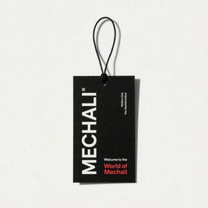 Op maat gemaakte bedrukte logo transparante PVC hangtags kledinglabels, luxe hangtags set met koord en pin ontwerp papieren kleding hangtags - Product Image 2