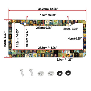 Cornice per <span class=keywords><strong>Targa</strong></span> Auto Americana, Stampa UV con Motivo di Dipinto Famoso di Van Gogh, Cornice per <span class=keywords><strong>Targa</strong></span> in Lega di Alluminio Resistente - Product Image 5
