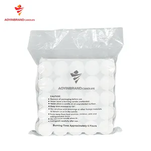 Prezzo promozionale decorazioni natalizie candela a lume di tè bianco pressato polybag bianco 100 pezzi candele tealight 4 ore