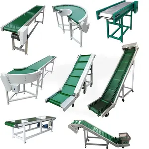 PVC Green Flat Belt Conveyor / Conveyer System For Industrial Assembly Production Line