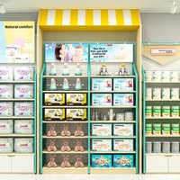 Meuble mural métallique simple face pour lait en poudre, présentoir pour magasin maternité et bébé, couches et jouets pour enfants