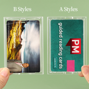 SUNSHING Transparent Mini Snap <b>Card</b> <b>Holder</b> New Trading <b>Card</b> Pack Case Modern Photo <b>Card</b> Clear Case Small Loyalty <b>Card</b> Hard Case - Product Image 2