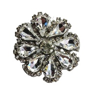 Applique autocollante lavable en strass multicolores faits à la main, motif fleur en verre, pour robe de mariée, costume, bricolage