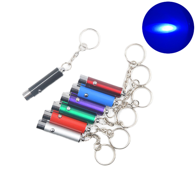 Mini Portable 15 Lumens Keychain Flashlight Led Light UV 365nm for Pet Identify Invisible Ink