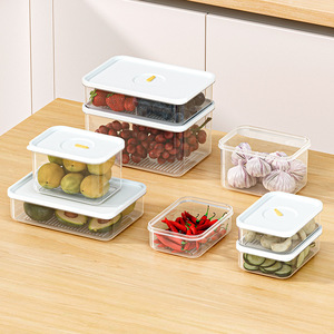 Food Storage <b>Box</b> With Lid Rectangle Freshness Preservation <b>Plastic</b> Timer Kitchen Use Food Container - Product Image 3