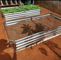 Bac à légumes surélevé moderne en acier galvanisé, personnalisé, 2 pièces, 6x3x1 pied, pour la culture de légumes à domicile