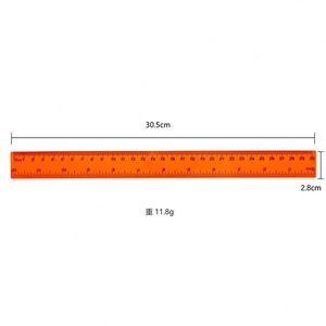 Plastic Transparent Colored for <b>Drawing</b> Drafting <b>Office</b> and Student Stationery Straight Ruler - Product Image 4