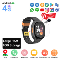 Reloj Inteligente 4G LTE para Niños, Resistente al Agua IP67, con Rastreo GPS en Tiempo Real, SOS, Geo-Fence, Llamadas Bidireccionales, Batería de Larga Duración, Mercado Europeo