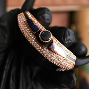 Boutique Quality High-End Precision Waterproof Date Luminous Male Full Diamond Rose Gold Black <b>Automatic</b> Mechanical Timepiece - Product Image 5