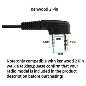 Retevis-Casque d'écoute talkie-walkie avec micro perche compatible RT68 H-777S talkie-walkie <span class=keywords><strong>2</strong></span> broches casque radio bidirectionnel (1 paquet) - Product Image 2