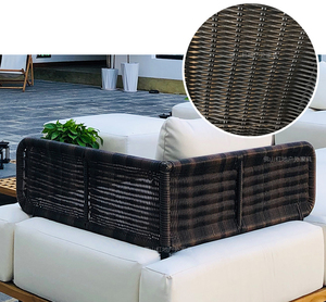Magnifique style <span class=keywords><strong>royal</strong></span> jardin bavarder chaise et tables en osier extérieur en rotin pour restaurant meubles de luxe canapé - Product Image 5