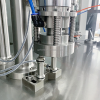 Hone semi-automatique aérosol peut remplir cosmétique bouteille de pulvérisation d'eau bov aérosol machine de remplissage et d'étanchéité