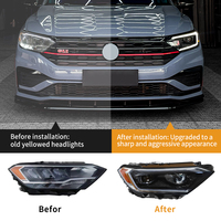 Conjunto de Faros Delanteros LED para Automóvil, Lentes Bifocales de Proyector para VW Jetta 2019-2024