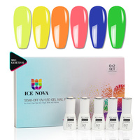 ICE NOVA Collection Laitée Blanche Très Populaire 6 Couleurs Vernis à Ongles Gel OEM Personnalisé Marque Privée Bouteilles de 10ml Design Gratuit