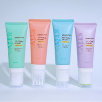 Tubes en plastique personnalisés colorés en gros pour cosmétiques, crème corporelle et lotion, 180 ml, avec bouchons à vis transparents et plusieurs têtes de massage corporel