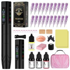 Máquina de tatuaje inalámbrica de alta calidad, Motor multifunción sin tarjeta, conjunto completo, <span class=keywords><strong>Kit</strong></span> de máquina profesional de doble batería - Product Image 6