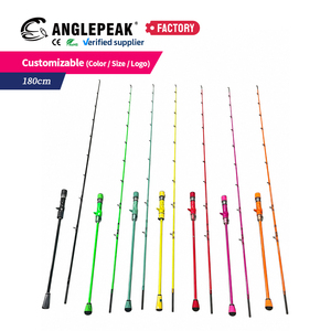 Canne à pêche en fibre de carbone pour jigging lent, 180 cm, 1,5 pièce, avec anneaux de guidage en céramique, pour la pêche en eau salée, colorée, pour le snapper - Product Image 1