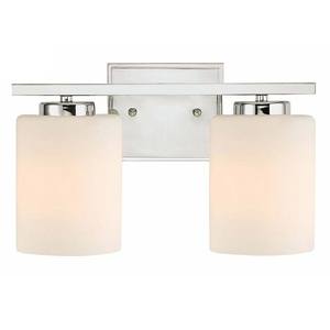 Luce di vanità calda del bagno del cromo di vetro bianco <span class=keywords><strong>3</strong></span>-Light della fabbrica - Product Image 1