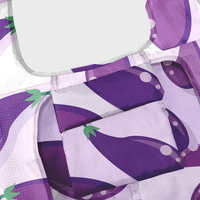 Aangepaste Fruitprint Opvouwbare Nylon Draagtassen Herbruikbare Waterdichte Boodschappentas Met Aangepast Logo