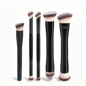 Set de 5 Brochas de Maquillaje de Doble Punta para Rostro, con Brocha para Base, Colorete y Polvo Suelto, de Pelo Suave, para Uso Transfronterizo - Product Image 4
