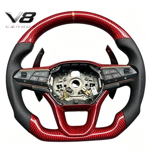 Volante de Fibra de Carbono Real Personalizado Estilo Deportivo de Carreras, Accesorios Interiores para Automóviles V8carbon para Cupra <span class=keywords><strong>Leon</strong></span> <span class=keywords><strong>FR</strong></span> <span class=keywords><strong>19</strong></span>+ - Product Image 2