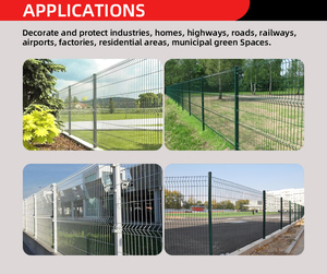 Wholesale Customized PVC Coated 3D Curved <strong>Wire</strong> <strong>Mesh</strong> Security Fence/Galvanized Welded <strong>Mesh</strong> Yard Fence Panels For Garden - Product Image 4