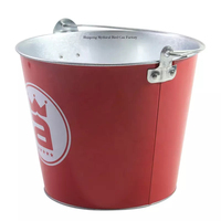 Seau à glace en fer galvanisé Hua Peng pour fêtes en extérieur, 5L, qualité supérieure, moderne, personnalisé, en promotion