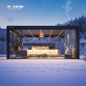 Pergola Moderna Mooxon di Grande Successo con Tenda a Lamelle Elettriche, Pergole Motorizzate <span class=keywords><strong>in</strong></span> <span class=keywords><strong>Alluminio</strong></span> per Esterni con Luci a Led - Product Image 2