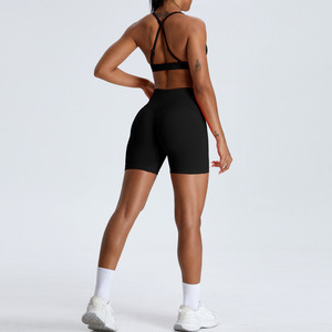 Mới Nhất Chất Lượng Cao Liền Mạch Ngắn Tay Áo Và Thể Thao Yoga Tập Thể Dục Tập Thể Dục Mở Lại Đẩy Lên Áo Ngực Thể Thao Set Cho Phụ Nữ - Product Image 6