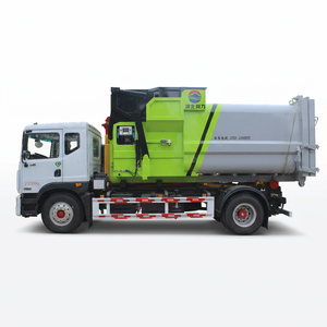 Camion benne à benne basculante Dongfeng 4x2 diesel avec conteneur amovible <span class=keywords><strong>de</strong></span> 14m³ et chargeur à crochet, camion à ordures 6 roues LHD - Product Image 1