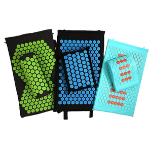 Tapis de yoga en coton écologique avec picots d'acupression et ensemble de coussins de relaxation musculaire à picots en plastique, avec sac de transport pour le sport et les loisirs - Product Image 3