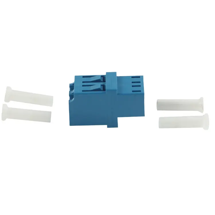 Factory Wholesale Price Fiber Optic Adapter Duplex LC/UPC Female RJ45 Structure SM Blue Flangeless Adaptor