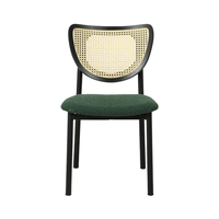 Nordique rétro Simple vert haut de gamme coussins en bois décontracté maison salle à manger chaises arrière lumière pour salon Internet célébrité
