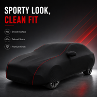 Housse de voiture Luxfit Luxury Stretch Fit en velours extensible, protection UV 99% IR 90%, imperméable, résistante aux rayures, ourlet élastique, pour berline et SUV
