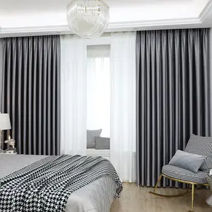 Superior quality luxury window blackout curtains cloth for living room and bedroom