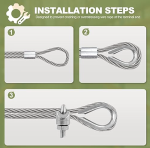 מנוף החוף 6 * fi29 24 מ "מ 25 מ" מ לתפוס חוט חבל מסתובב galv גריז חוט פלדה חתוך לולאה משותפת - Product Image 6