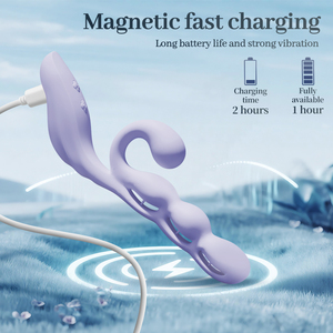 Vibrateur Triple Stimulation Lapin Point G Clitoridien Point A Contrôle par APP Silicone Liquide Souple et Torsadable 12 Vibrations - Product Image 6
