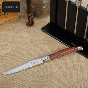 Ensemble de six couteaux à steak <span class=keywords><strong>Laguiole</strong></span> en acier inoxydable avec manche en bois, design durable, prix d'<span class=keywords><strong>usine</strong></span>, pour la cuisine et les restaurants - Product Image 5
