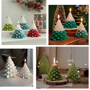TIMESRUI Kit de fabrication de bougies d'<span class=keywords><strong>arbre</strong></span> de Noël créatif Bougies de cire en forme d'<span class=keywords><strong>arbre</strong></span> 3D Set de démarrage pour bricolage Décoration maison <span class=keywords><strong>Arbre</strong></span> de Noël - Product Image 5
