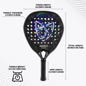 Raquette de tennis et de paddle légère et portable en fibre de carbone 18K de qualité supérieure, modèle Qingyu 022 personnalisé 38mm 12K, qualité professionnelle - Product Image 2