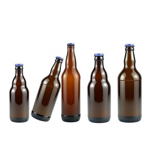 Botellas de Cerveza de Vidrio Ámbar de Cuello Largo con Tapa de Rosca para Elaboración Casera de Cerveza y Miel - Product Image 4