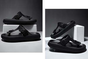 Erkek yaz yumuşak taban <span class=keywords><strong>Flip</strong></span>-flop terlik nefes ve esnek platformu plaj rahat terlik kaymaz tasarım - Product Image 5