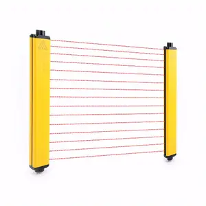 Duraderas cortinas de luz de seguridad de alta calidad dedo mano 10 20 40mm Resolución 1050mm Altura controlada barrera de escáner de seguridad