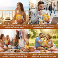 OEM Prix de gros Tan d'été pour adultes Vitamines Suppléments pour la peau Tanning Booster Gummies Candy Private Label Tan
