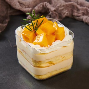 Boîte de rangement carrée en plastique transparent avec couvercle, empilable, pour desserts, collations, petits objets, organisateur - Product Image 2