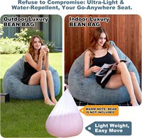 Denim-Tropfenförmiger Sitzsack im Jeans-Stil mit abnehmbarem Bezug für Wohnzimmer und Schlafzimmer
