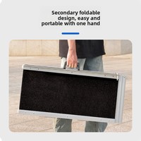 Rampe pliante portable sans obstacle de 1,2 m à 2,4 m en alliage d'aluminium, planche de rampe mobile, marchepied pour escalier