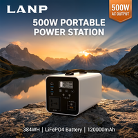 Generador Solar Portátil de 500W con Batería de Litio LiFePO4 para Exteriores, 110V/220V, Banco de Energía Móvil para Camping, Estación de Energía Portátil de Emergencia