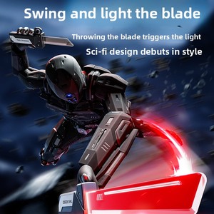 Nouveau Sabre Laser LED Télescopique Lumineux à Double Lame et Double Couteau, Jouet en Plastique Unisexe pour Jeunes 2 - Product Image 2
